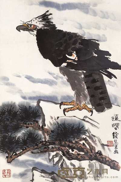 钱行健 远瞩 镜心 68×45cm